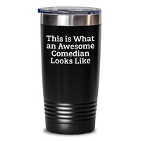 Load image into Gallery viewer, Funny Comedian Gifts from Friends for Graduation Tumbler, This Is What An Awesome Comedian Looks Like, 20oz or 30oz Vacuum-Insulated Stainless Steel - Main
