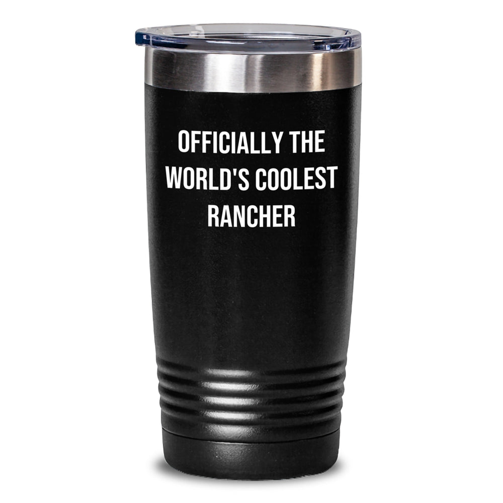 Cool Rancher Gifts Officially The World's Coolest Rancher Tumbler for Men or Women Friends Family Birthday Unique Gifts from Coworkers - Main