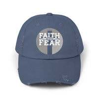 Load image into Gallery viewer, Distressed Cap - Faith Over Fear

