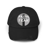 Load image into Gallery viewer, Distressed Cap - Faith Over Fear
