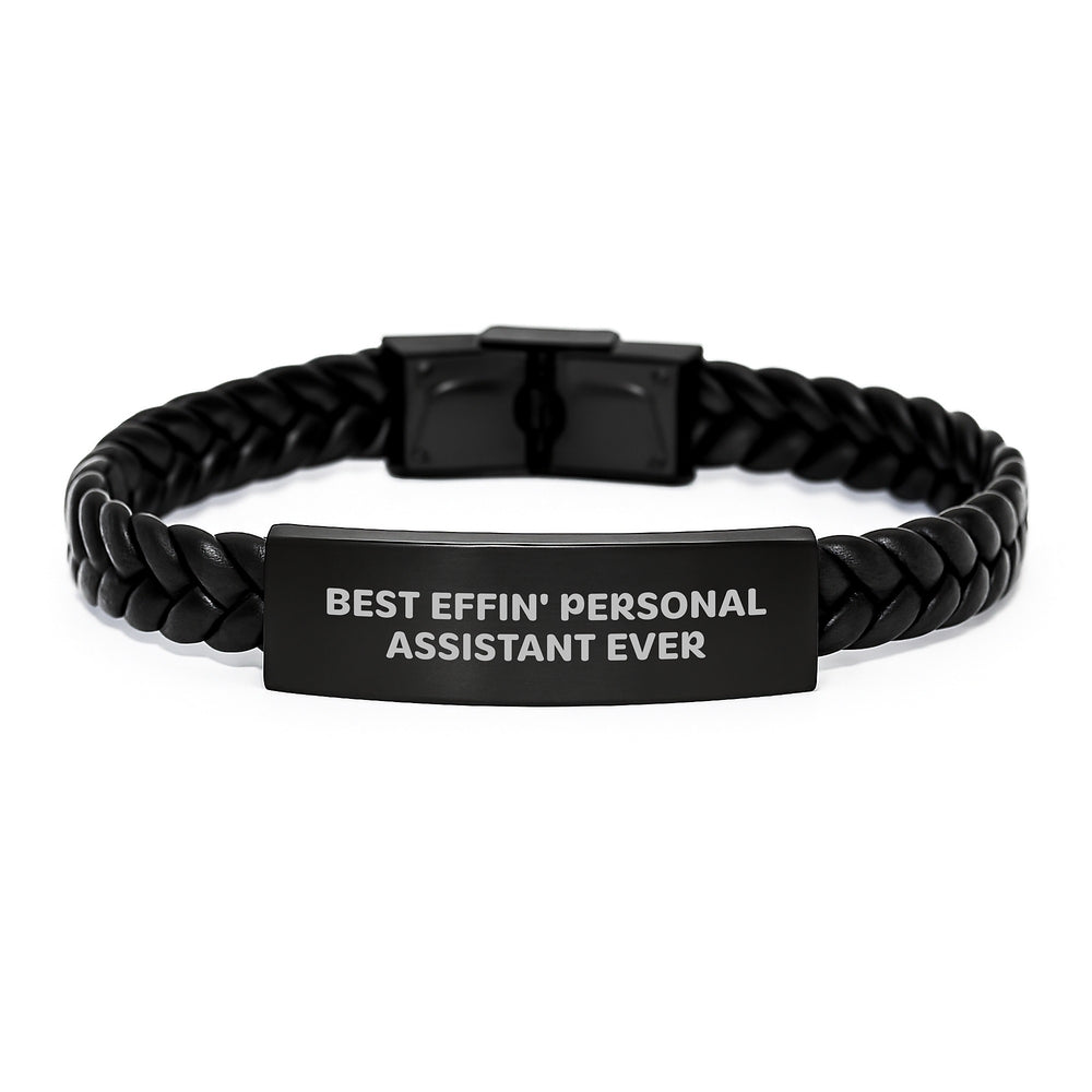 Funny Personal Assistant Gifts from Men to Best Effin' Personal Assistants Ever Interlaced Leather Bracelets for Birthday Unique Gifts - Image 1