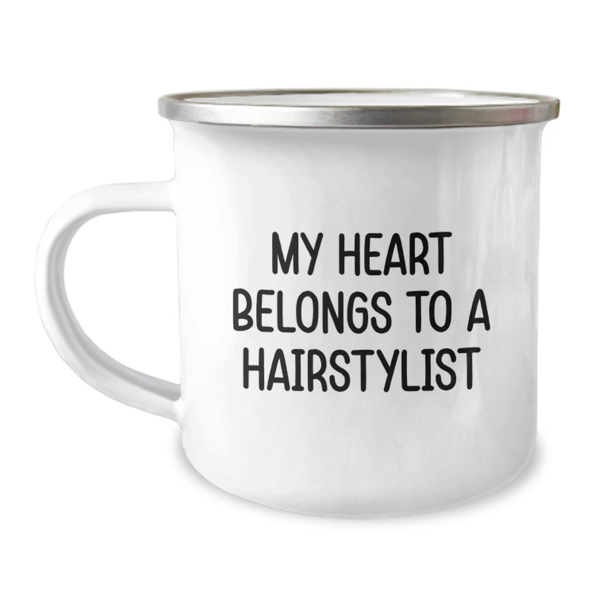 Funny Hairstylist Gifts from Friends - My Heart Belongs To A Hairstylist - Birthday Unique Gifts for Hairstylists - Camping Mug - Image 1