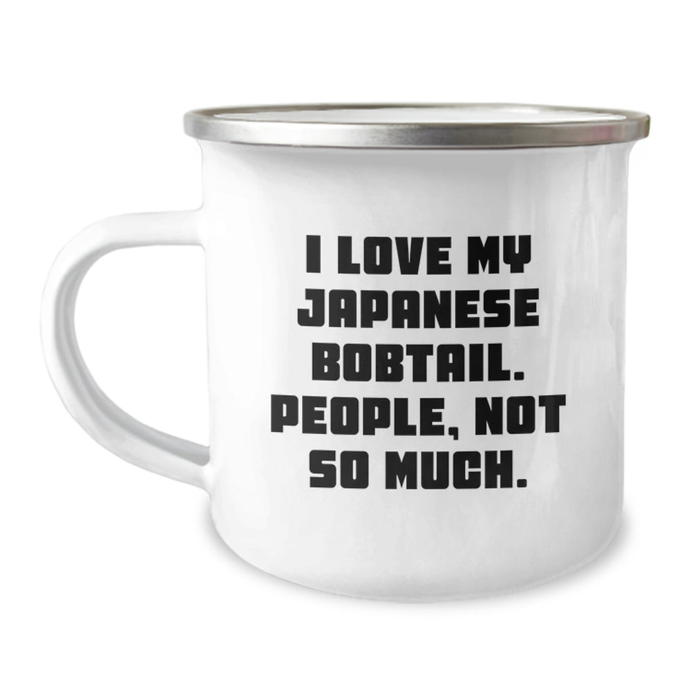 Japanese Bobtail Cat Lovers Gifts from Friends, Unique Birthday Unique Gifts for Japanese Bobtail Cat Enthusiasts, Funny Camping Mug - Image 1