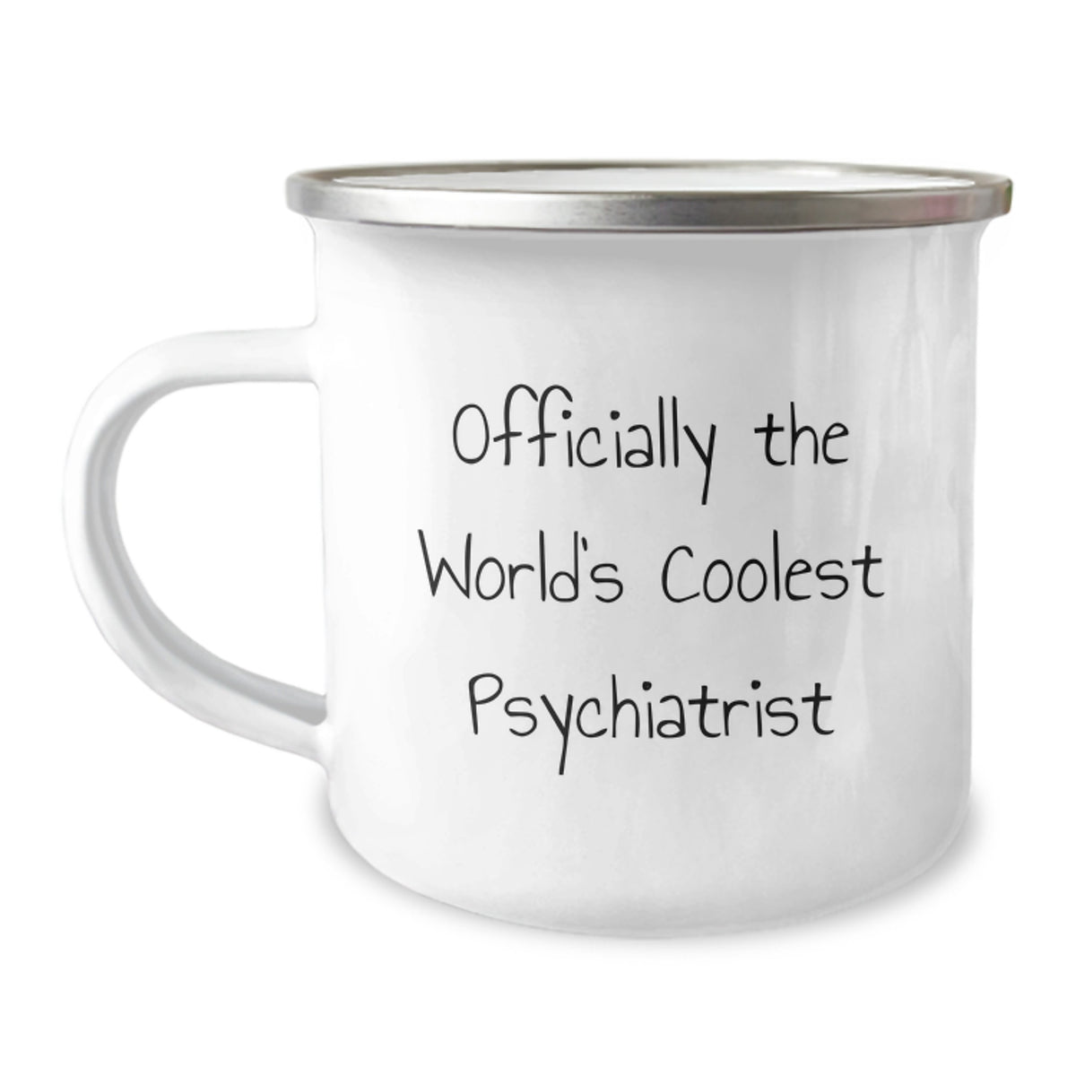 Gifts from Family Members for Psychiatrist - Funny 'Officially The World's Coolest Psychiatrist' Camping Mug for Christmas Unique Gifts - Image 1