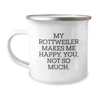 Load image into Gallery viewer, Rottweiler Dog Lover&#39;s Camping Mug, Funny Quote, Gifts from Friends, Birthday Unique Gifts for Rottweiler Dog Owners, Rottweiler Dog Gifts, Camping Mug for Men, Women, Family - Image 1
