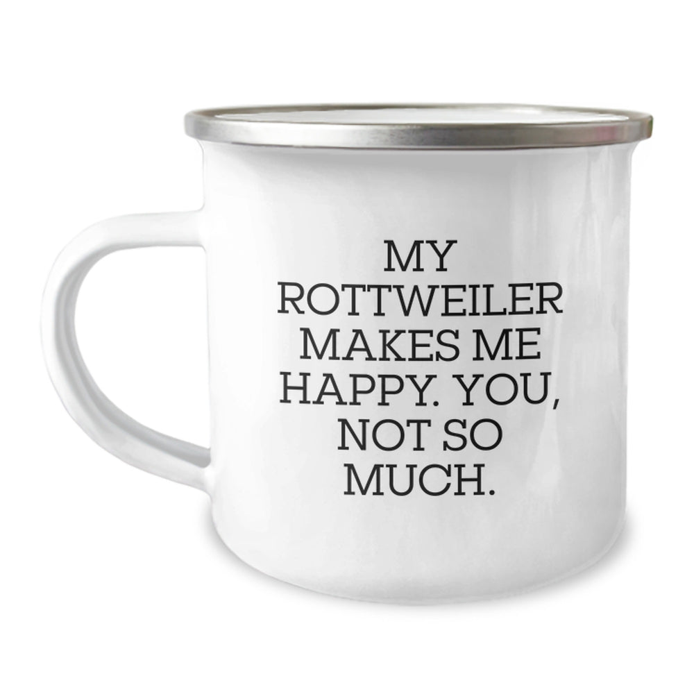 Rottweiler Dog Lover's Camping Mug, Funny Quote, Gifts from Friends, Birthday Unique Gifts for Rottweiler Dog Owners, Rottweiler Dog Gifts, Camping Mug for Men, Women, Family - Image 1