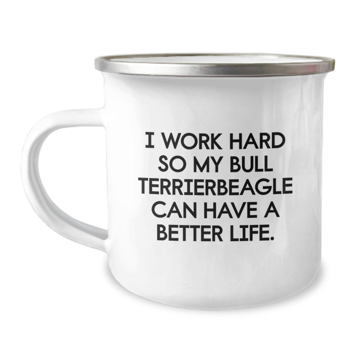 Bull Terrier Dog Camping Mugs, Gifts from Friends for Bull Terrier Dog Lovers, Inspirational Quote Mug for Birthday - Image 1