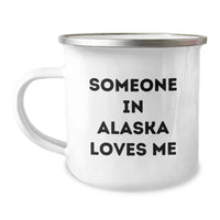 Load image into Gallery viewer, Someone in Alaska Loves Me Funny Camping Mug Gifts for Alaska Lovers Birthday Unique Presents from Friends Family - Image 1
