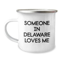 Load image into Gallery viewer, Delaware Lovers&#39; Funny Gifts from Friends and Family for Birthday - Someone in Delaware Loves Me Camping Mug - Image 1
