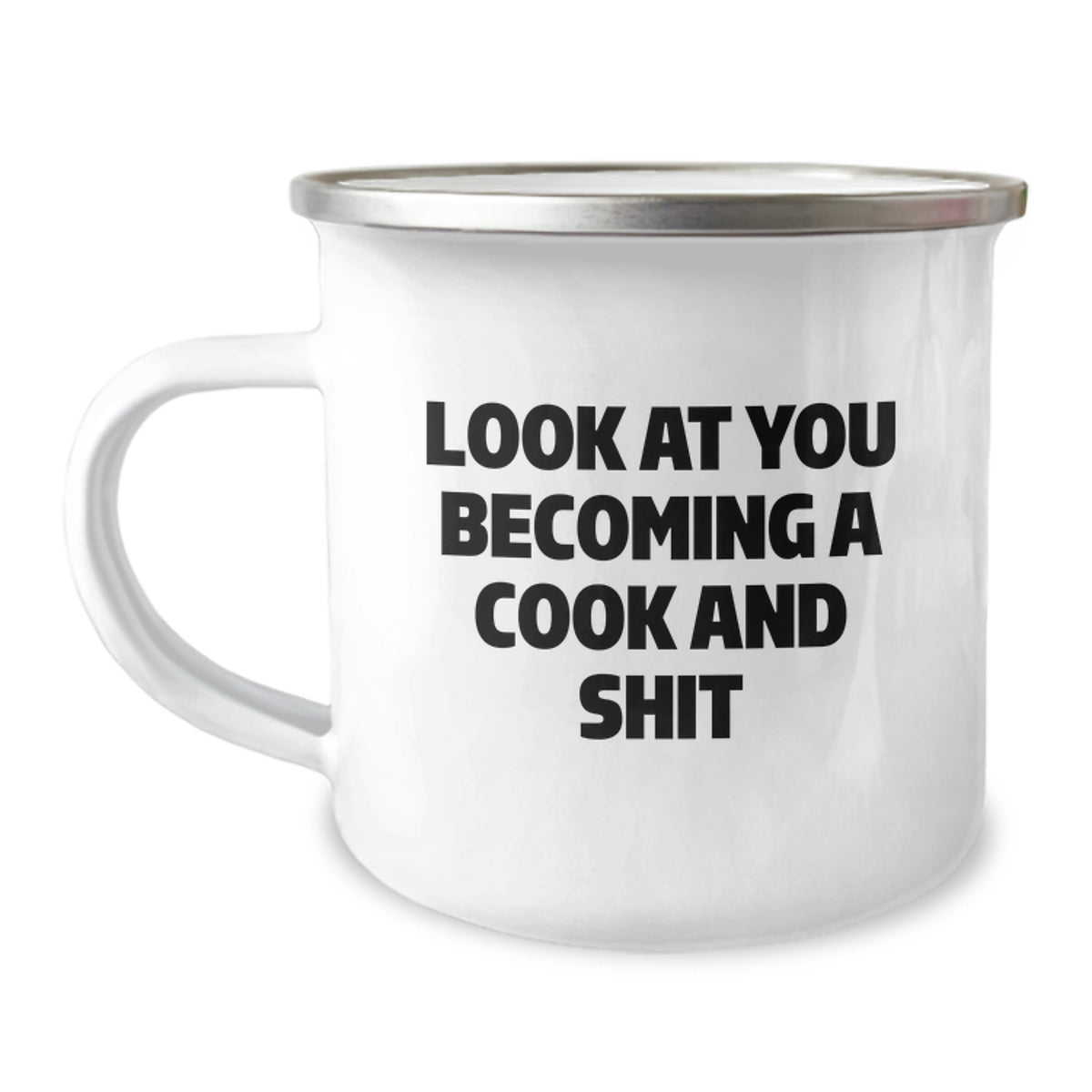 Funny Cook Gifts for Men, Camping Mugs with Look At You Becoming A Cook And Shit Quote, Christmas Unique Gifts from Friends - Image 1