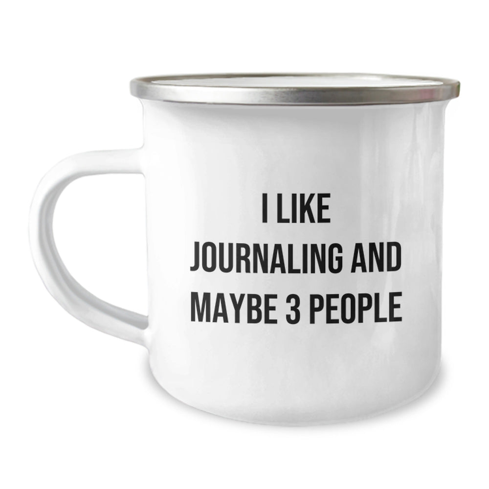 Journaling Enthusiast's Delight, I Like Journaling And Maybe 3 People, Funny Birthday Unique Gifts from Friends for Journaling Lovers - Image 1