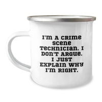 Load image into Gallery viewer, Funny Gifts from Friends for Crime Scene Technician - &#39;I&#39;m Right&#39; Camping Mug - Unique Christmas Unique Gifts for Men, Women, and Family - Insulated Stainless Steel Mug with Enamel Finish - Image 1
