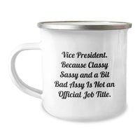 Load image into Gallery viewer, Funny Vice President Camping Mug Gifts from Friends to Vice President, Christmas Unique Mugs for Vice President, Vice President Sassy Mug - Image 1

