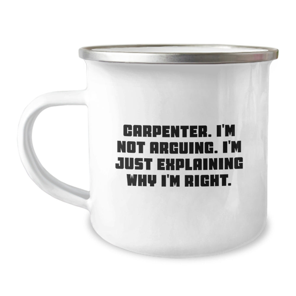 Funny Carpenter Camping Mug Gifts from Men for Friends - Christmas Unique Gifts - Image 1