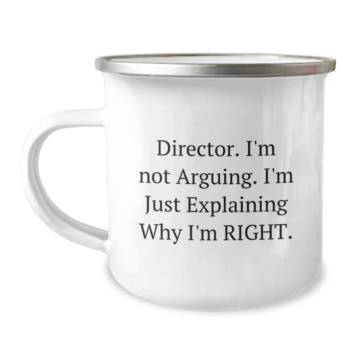 Funny Director Gifts, Director Camping Mug, 'I'm Not Arguing. I'm Just Explaining Why I'm Right., Gifts from Friends, Gifts for Director - Image 1