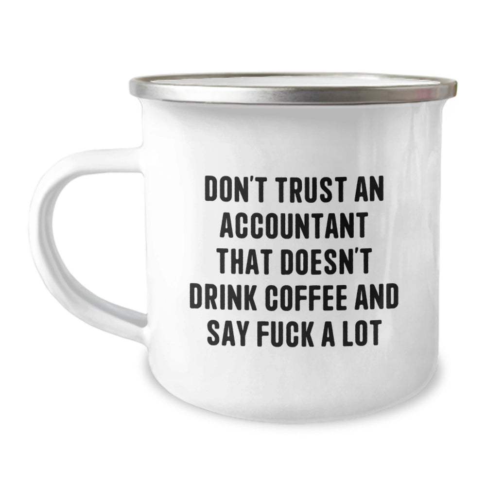 Funny Gifts for Accountant Friends - Don't Trust Accountants Without Coffee - Christmas Unique Mugs for Coworkers and Family - Image 1