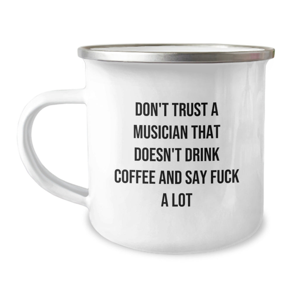 Funny Musician Gifts from Friends to Musician Men - Camping Mug for Christmas Unique Presents - Image 1