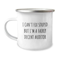 Load image into Gallery viewer, Funny Auditor Gifts for Men Christmas Unique Mugs from Friends - I Can&#39;t Fix Stupid But I&#39;m A Fairly Decent Auditor - Image 1
