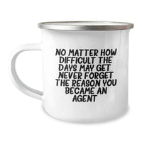 Load image into Gallery viewer, Funny Agent Gifts for Him, Unique Camping Mug Quote, Christmas Unique Gifts from Friends for Men, Never Forget the Reason You Became an Agent - Image 1

