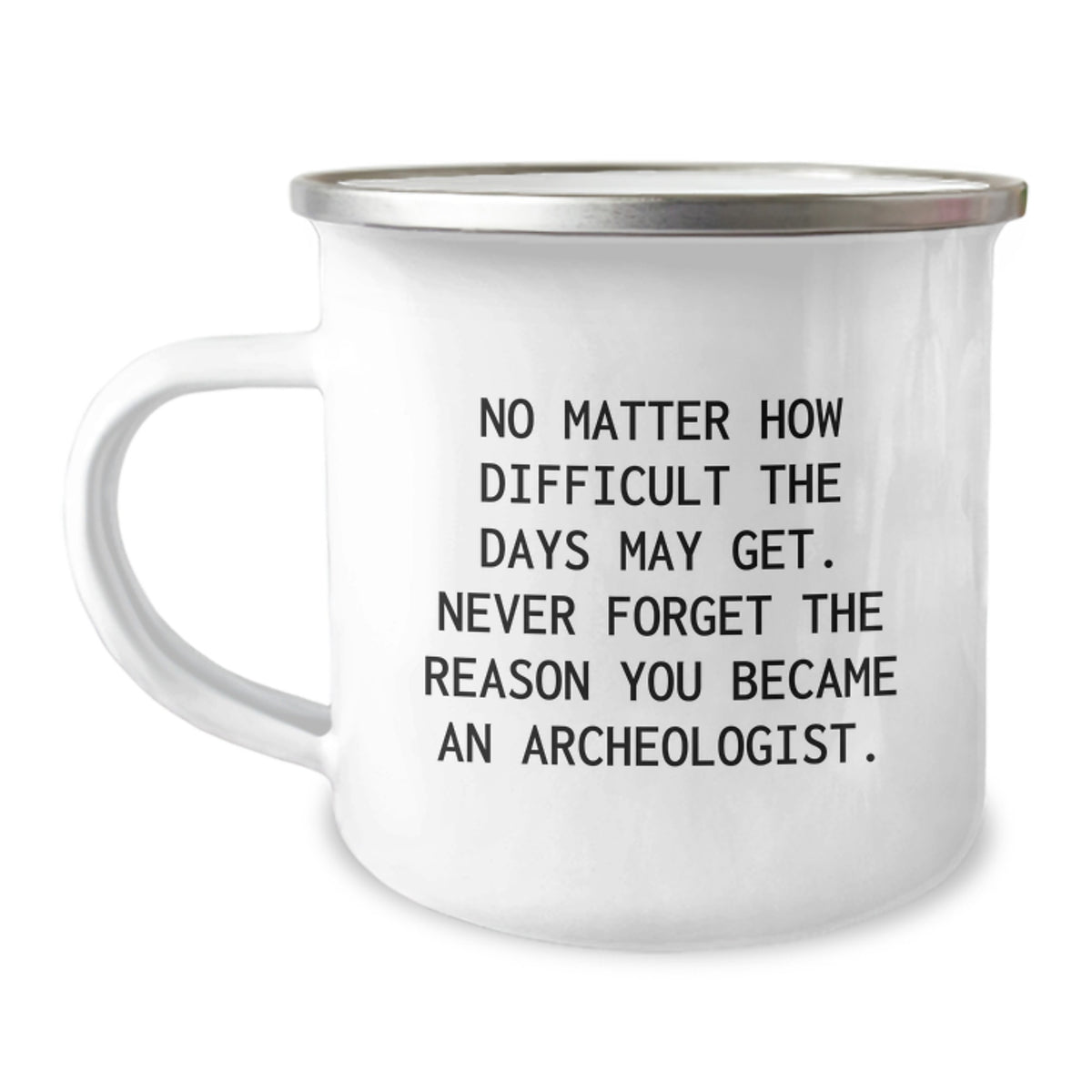 Inspirational Archeologist Gifts from Friends for Birthday, No Matter How Difficult The Days May Get, with Funny Camping Mug - Image 1