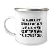 Load image into Gallery viewer, Funny Chef Christmas Unique Gifts from Friends for Men - Camping Mug, Inspirational Quote, Stainless Steel, 12 oz Capacity, Perfect for Chef Enthusiasts - Image 1
