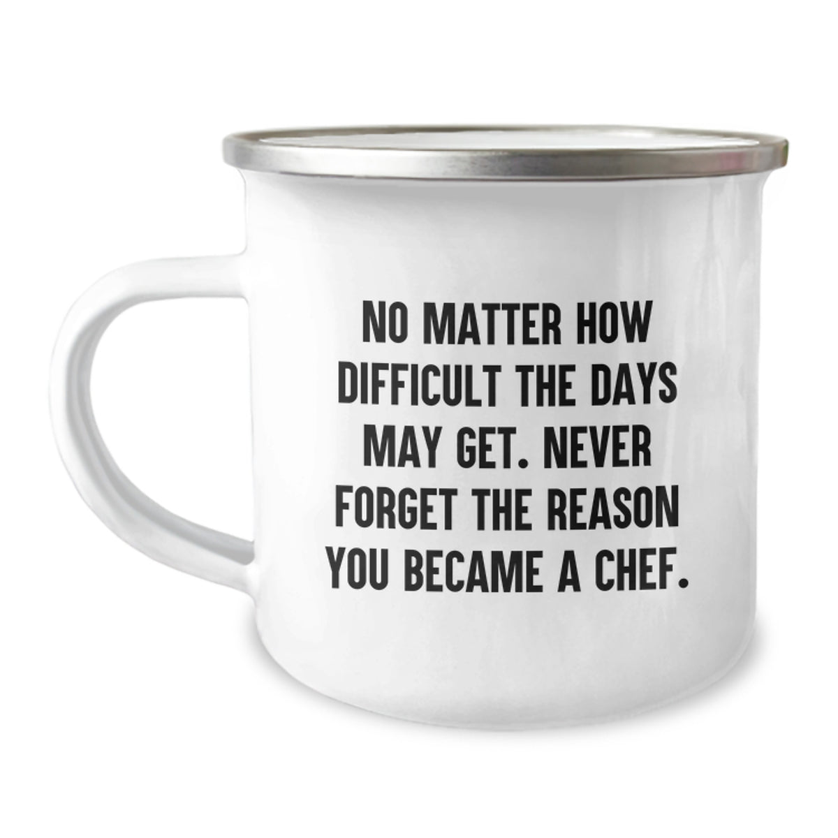 Funny Chef Christmas Unique Gifts from Friends for Men - Camping Mug, Inspirational Quote, Stainless Steel, 12 oz Capacity, Perfect for Chef Enthusiasts - Image 1