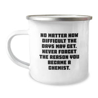 Load image into Gallery viewer, Funny Chemist Gifts for Men or Women - No Matter How Difficult The Days May Get. Never Forget The Reason You Became A Chemist. - Unique Graduation Gifts from Family or Friends - Camping Mug - Image 1
