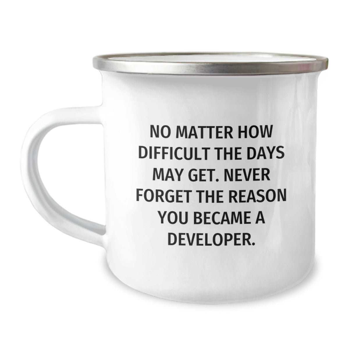 Developer Gifts, Funny Quote, Camping Mug, Birthday Unique Gifts from Friends, Gifts for Developer, Men - Image 1
