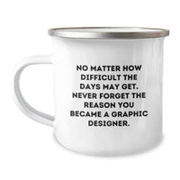 Load image into Gallery viewer, Funny Graphic Designer Gifts for Him, Graphic Designer Camping Mug with Inspirational Quote, Unique Christmas Unique Gifts from Friends for Graphic Designers - Image 1
