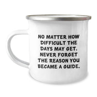 Load image into Gallery viewer, Guide Gifts from Men to Friends, Funny Inspirational Gifts for Guide, 12 oz Camping Mug with Quote - Christmas Unique Gifts - Image 1
