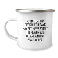 Load image into Gallery viewer, Funny Nurse Practitioner Gifts from Friends, Unique Christmas Unique Gifts for Nurse Practitioner, Camping Mug, Never Forget The Reason You Became A Nurse Practitioner - Image 1
