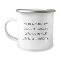 Load image into Gallery viewer, Funny Actuary Christmas Unique Gifts from Friends, Actuary Camping Mug Quote, Unique Camping Mug for Actuary - Image 1
