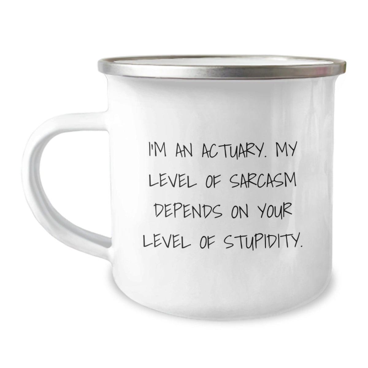 Funny Actuary Christmas Unique Gifts from Friends, Actuary Camping Mug Quote, Unique Camping Mug for Actuary - Image 1