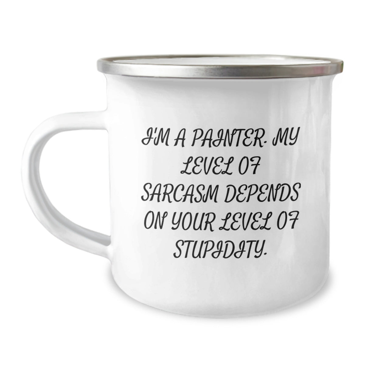 Funny Painter Gifts for Men, I'm A Painter, My Level Of Sarcasm Depends On Your Level Of Stupidity. Birthday Camping Mugs from Friend - Image 1