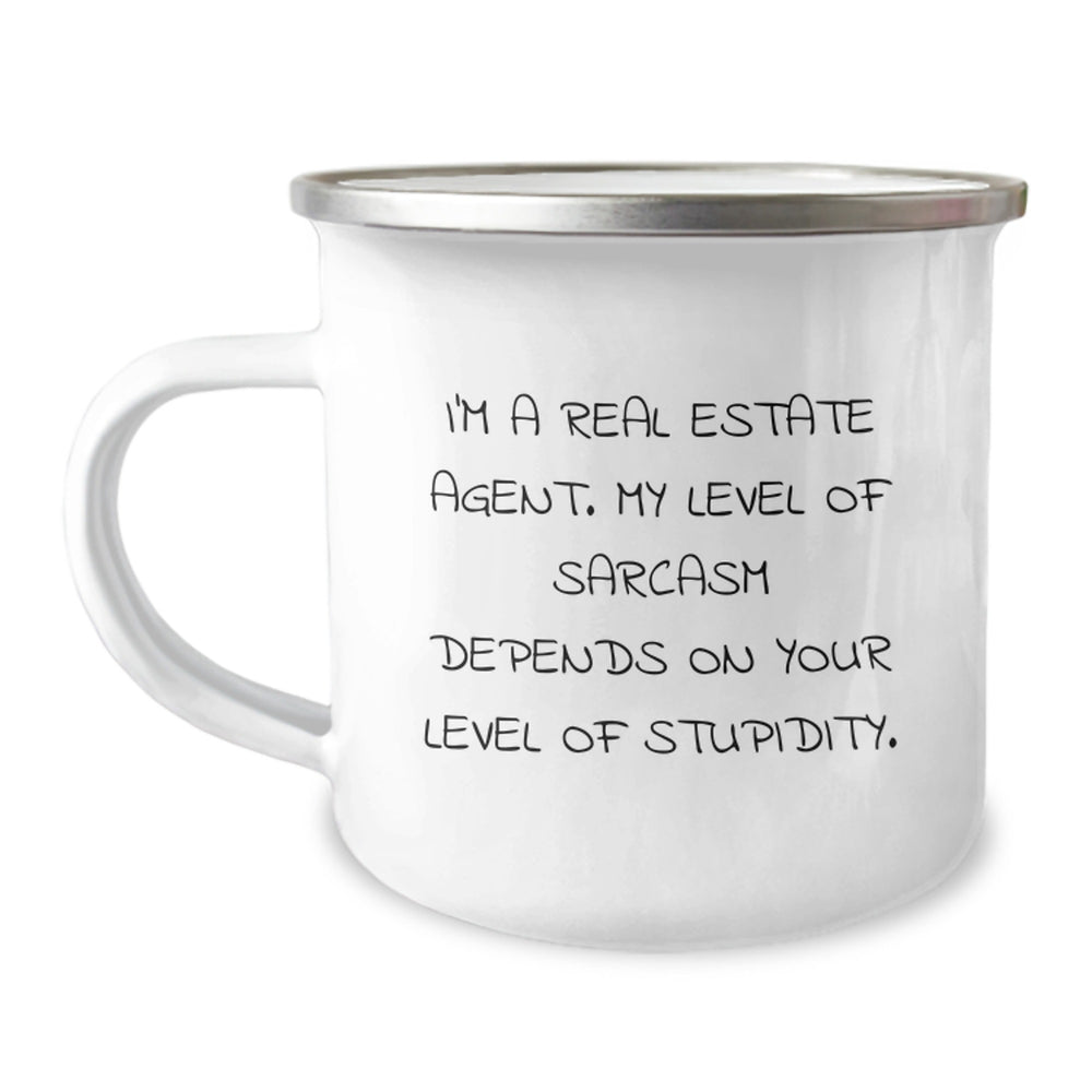 Gifts from Friends for Real Estate Agents - Camping Mug with Sassy Quote, Funny Birthday Present - Image 1