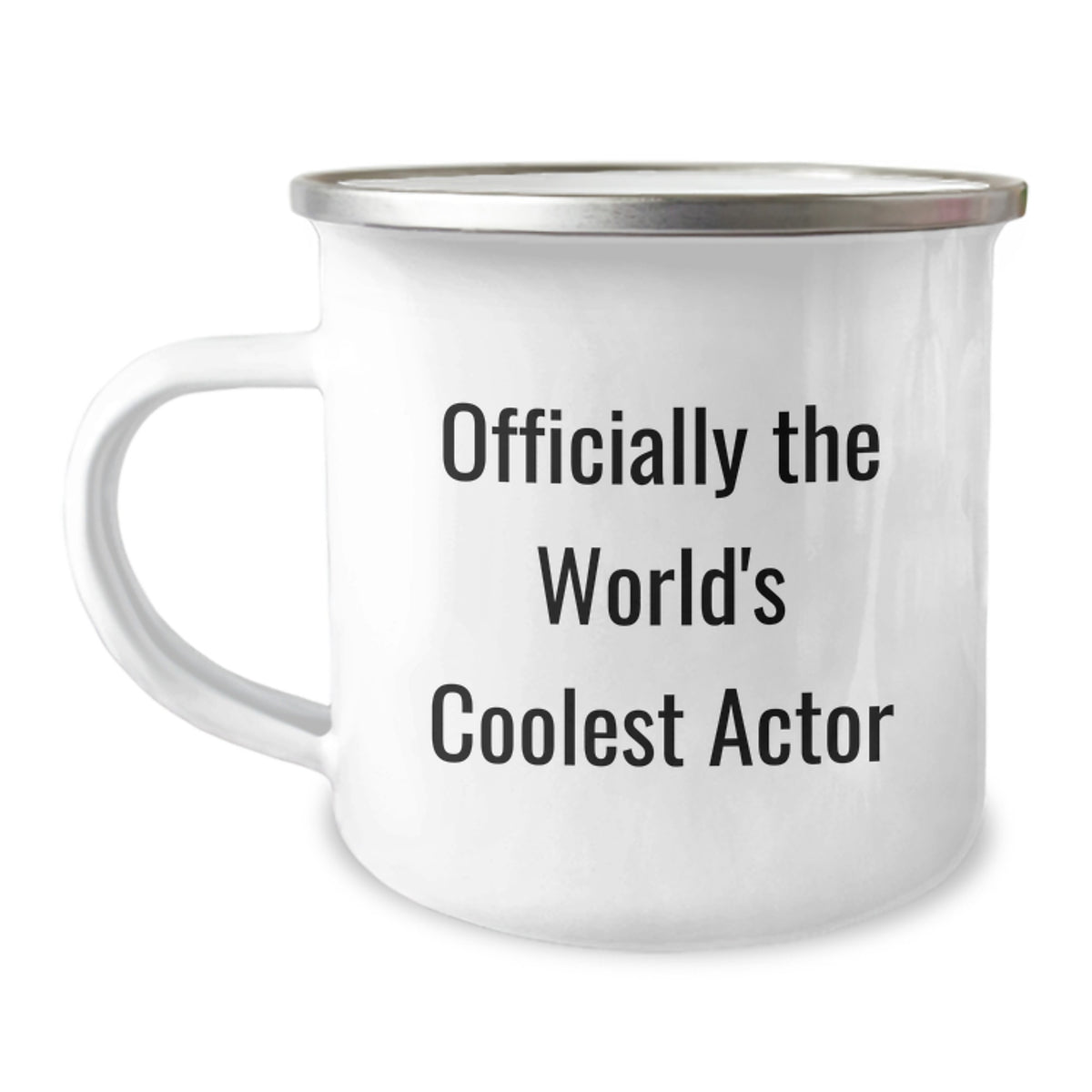 Funny Actor Gifts for Him - Officially The World's Coolest Actor Camping Mug, Birthday Unique Presents from Friends - Image 1