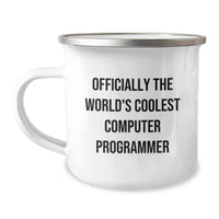 Load image into Gallery viewer, Funny Gifts from Friends for Computer Programmer, Officially The World&#39;s Coolest Computer Programmer Camping Mug, Christmas Unique Gifts for Men - Image 1
