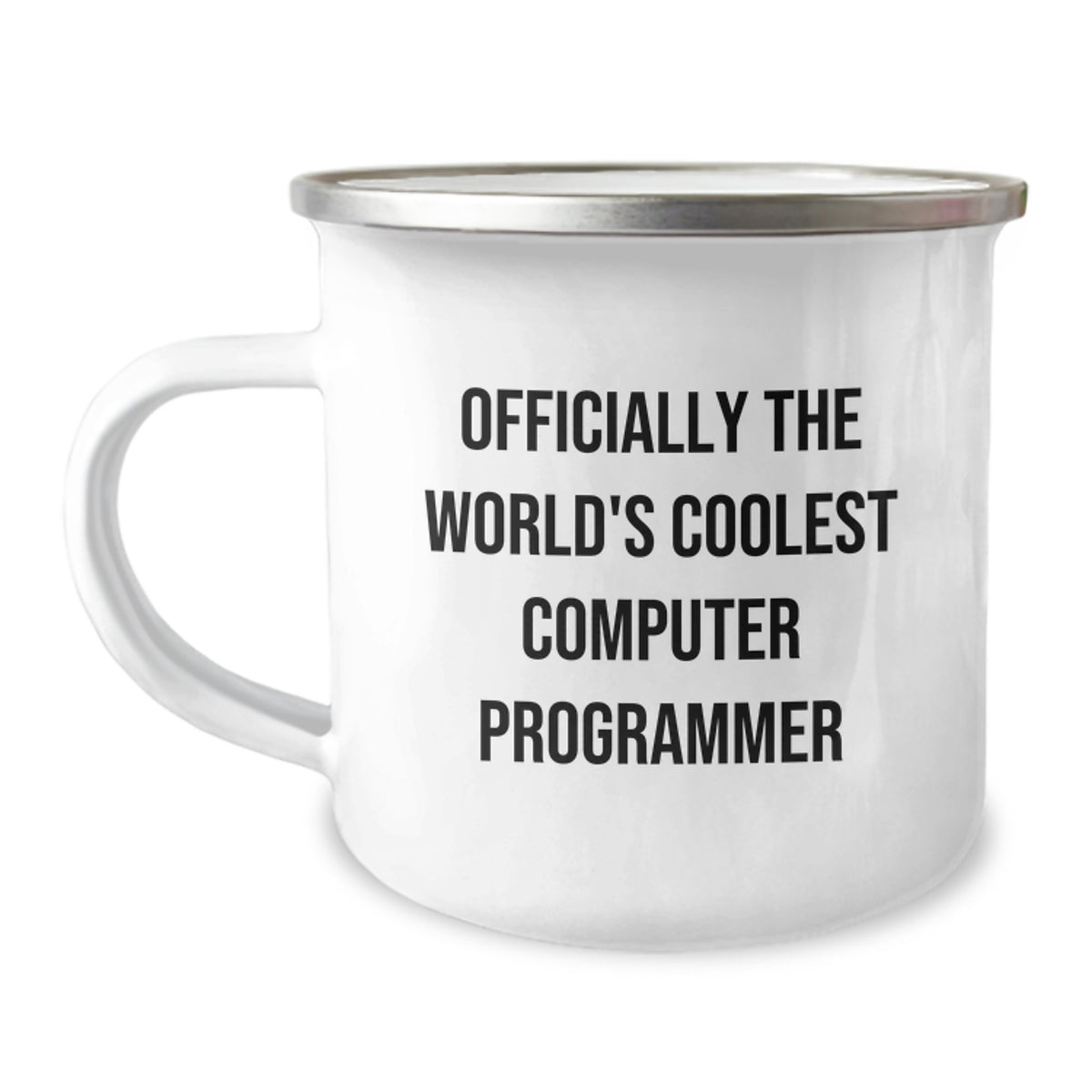 Funny Gifts from Friends for Computer Programmer, Officially The World's Coolest Computer Programmer Camping Mug, Christmas Unique Gifts for Men - Image 1