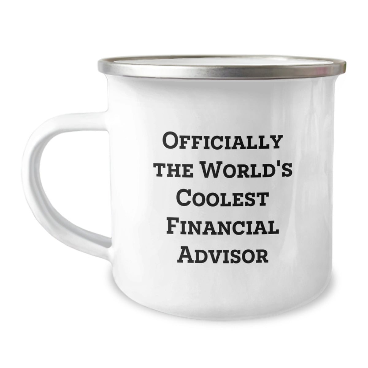 Funny Financial Advisor Gifts from Friends to Men Officially The World's Coolest Financial Advisor Camping Mug for Christmas - Image 1