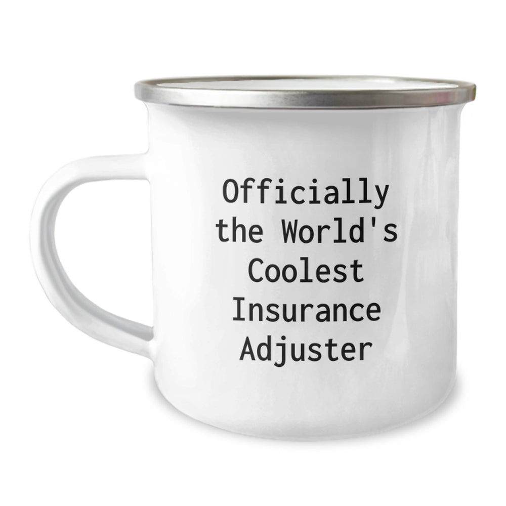 Funny Insurance Adjuster Camping Mugs Gifts from Friends and Family for Men, Cute Quote, Christmas Unique Presents - Image 1