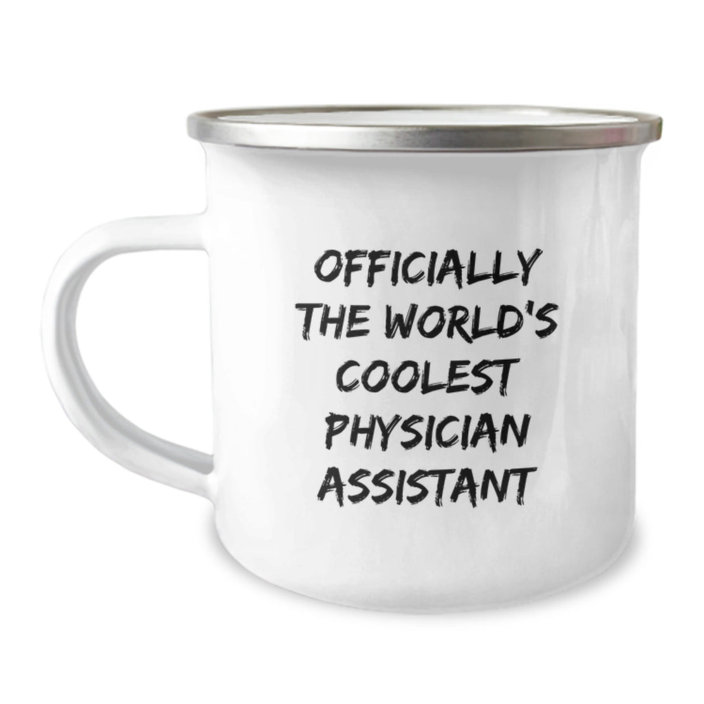 Gifts from Friends, Funny Physician Assistant Christmas Unique Gifts, Officially The World's Coolest PA Camping Mug - Stainless Steel - Image 1