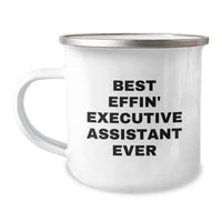 Load image into Gallery viewer, Funny Executive Assistant Gifts from Friends - Best Effin&#39; Camping Mug for Birthday - Image 1
