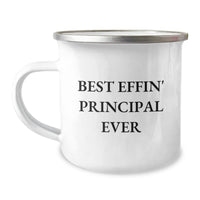 Load image into Gallery viewer, Funny Principal Camping Mug Gifts for Him Best Effin&#39; Principal Ever, Great Christmas Unique Gifts from Friends, Coworkers, or Family - Image 1
