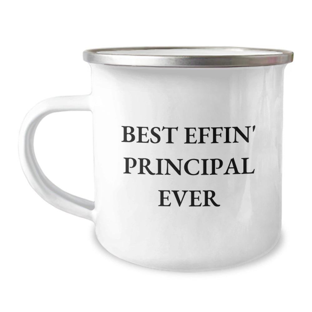 Funny Principal Camping Mug Gifts for Him Best Effin' Principal Ever, Great Christmas Unique Gifts from Friends, Coworkers, or Family - Image 1