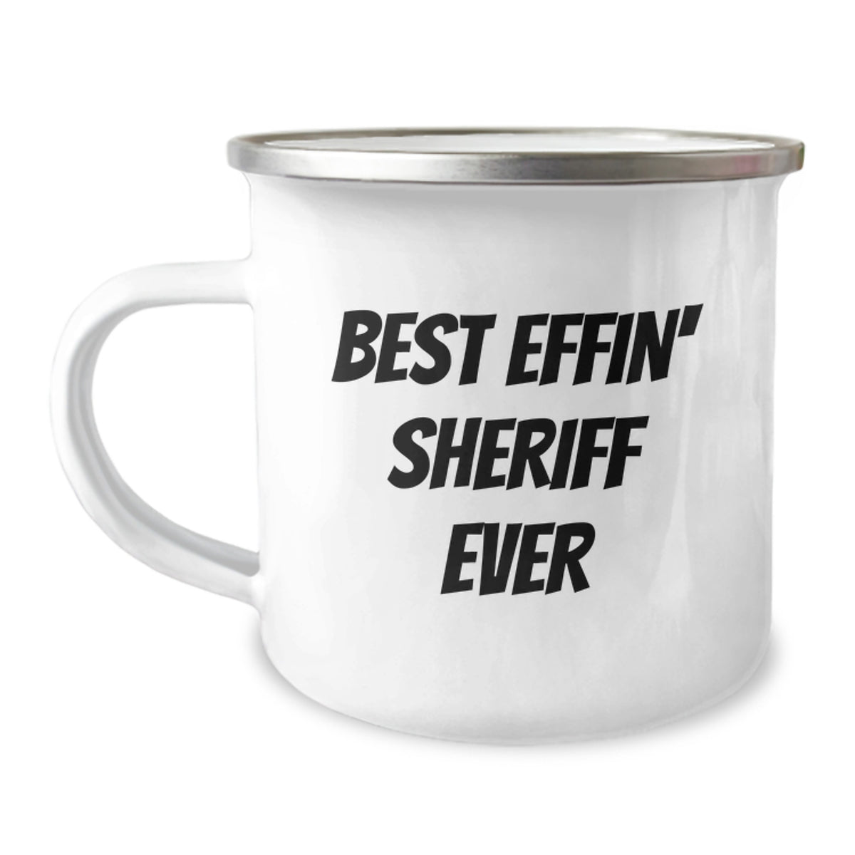 Funny Sheriff Gifts for Men, Best Effin' Sheriff Ever Camping Mug, Unique Christmas Memorable Presents from Friends - Image 1