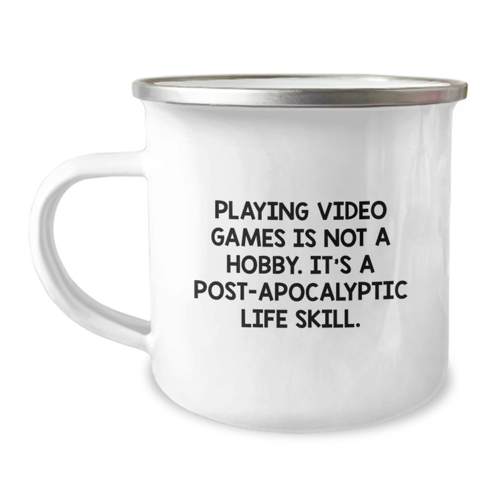 Funny Playing Video Games Camping Mug Gifts from Friends to Playing Video Games Lovers on Birthday - Image 1