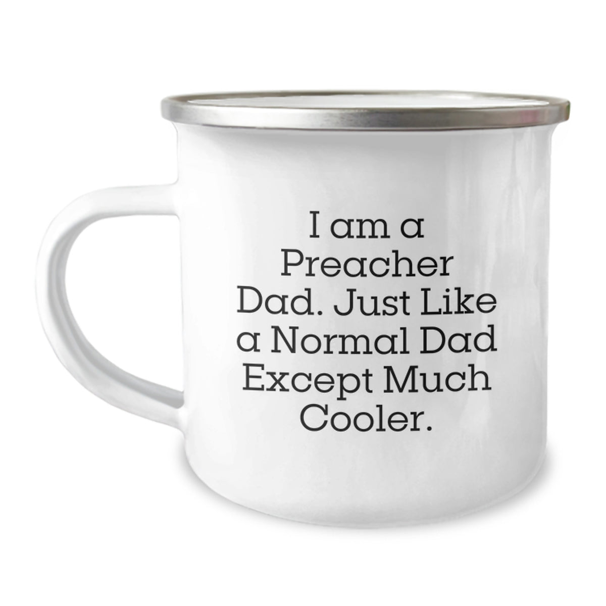 Preacher Dad Camping Mug, Funny Gift for Birthday, Gifts from Men to Preacher, Unique and Cool Preacher Gifts - Image 1