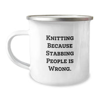 Load image into Gallery viewer, Funny Knitting Gifts from Friends for Knitting Lovers, Camping Mug Birthday Unique Treasures - Image 1
