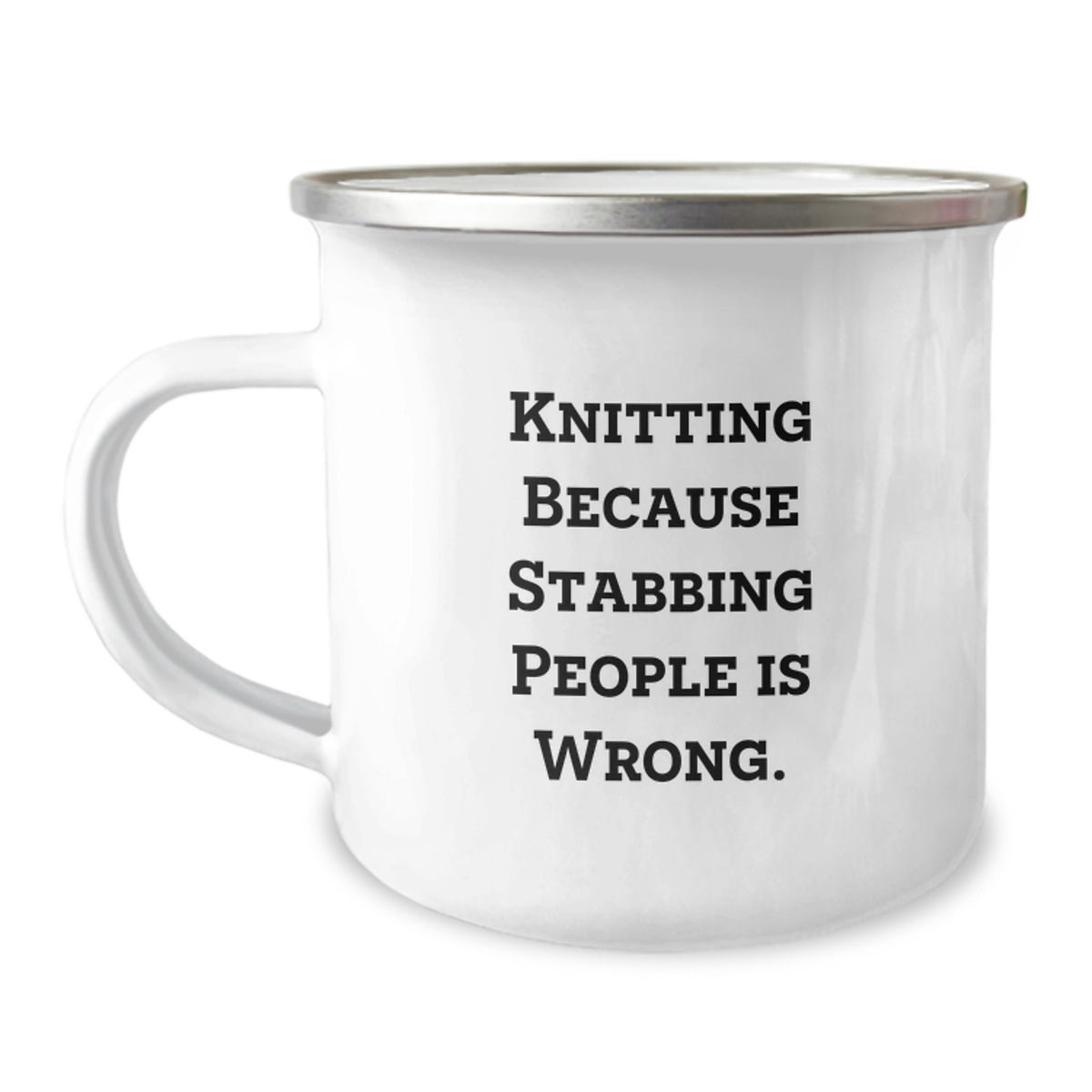 Funny Knitting Gifts from Friends for Knitting Lovers, Camping Mug Birthday Unique Treasures - Image 1