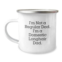 Load image into Gallery viewer, Funny Domestic Longhair Cat Dad Gifts from Men to Family - Camping Mug for Christmas Unique Presents - Image 1
